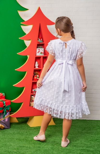 Vestido Infantil Menina Festa Tule Natal