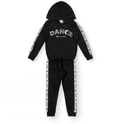 Conjunto Infantil em Moletom Menina - Preto - 16
